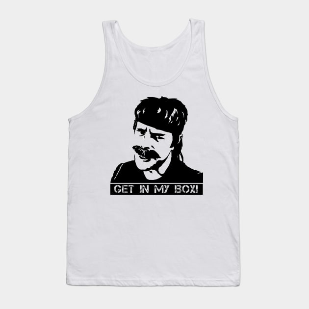 SNAKE "GET IN MY BOX" White Tee Tank Top by Beat Down Boogie